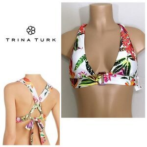 New. Trina Turk floral bikini top. Size 8 Retails $124